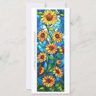Create Your Own Glass Sunflowers Mosaic Bookmark