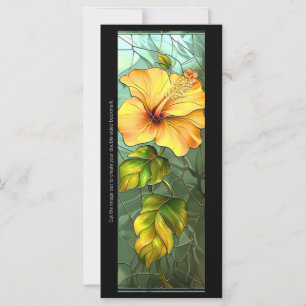Create Your Own Glass Yellow Hibiscus Bookmark