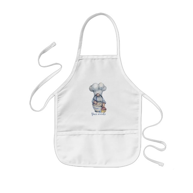 Create Your Own Gnome Baker Cookies & Cupcake Kids Apron (Front)