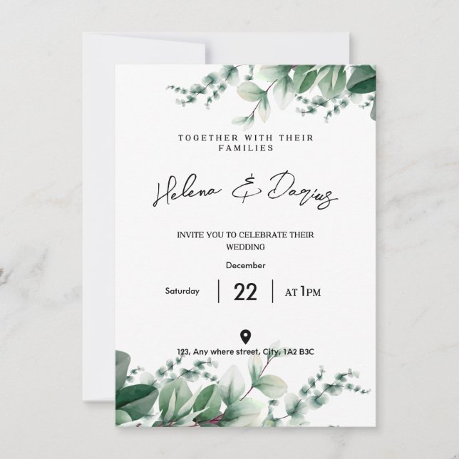  Create Your Own - Go Green Save The Date (Front)