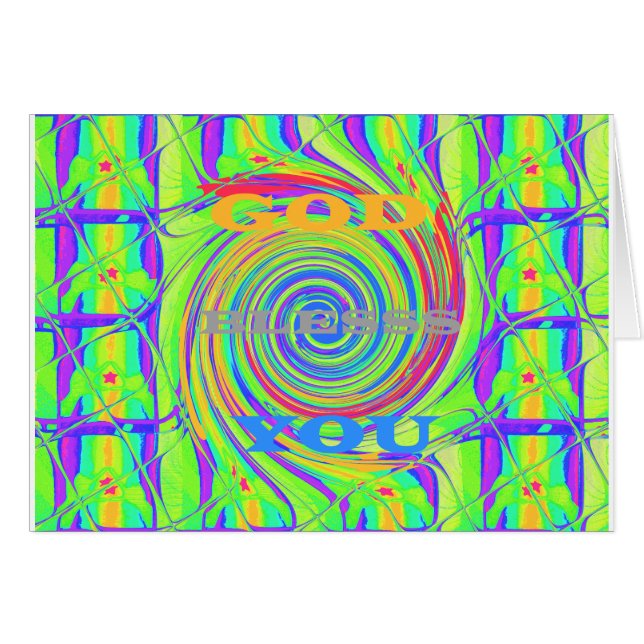 Create Your Own God Bless You Inspirational Text (Front Horizontal)