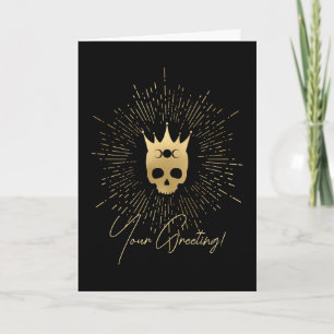 Create Your Own Gold Arcane Empress Tarot Holiday Card