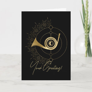 Create Your Own Gold Arcane Judgment Tarot Holiday Card