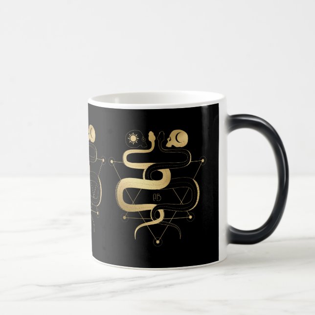 Create Your Own Gold Arcane Lovers Tarot Magic Mug (Right)