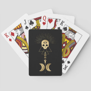 Create Your Own Gold Arcane Magician Tarot Playing Cards