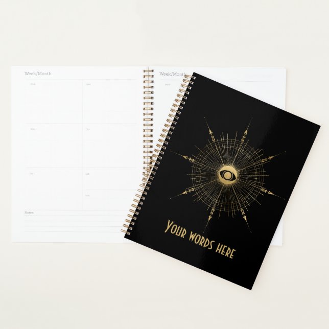 Create Your Own Gold Arcane Wheel Tarot Planner (Display)