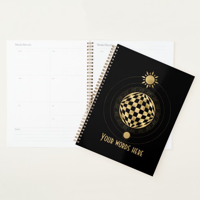 Create Your Own Gold Arcane World Tarot Planner (Display)