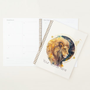 Create Your Own Gold & Blue Leo Zodiac Planner