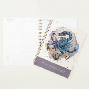 Create Your Own Gold & Blue Mystical Scorpio Planner