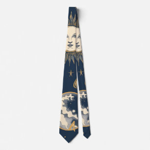 Create Your Own Gold Blue White Celestial Tie