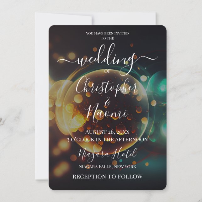 Create Your Own Gold Bubble Invitation (Front)