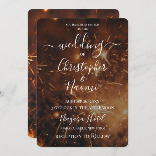 Create Your Own Gold Fireworks Invitation