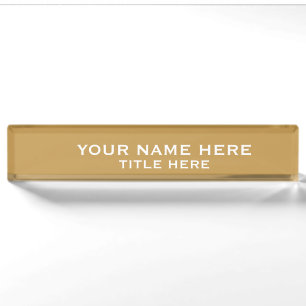 Create Your Own Gold Nameplate