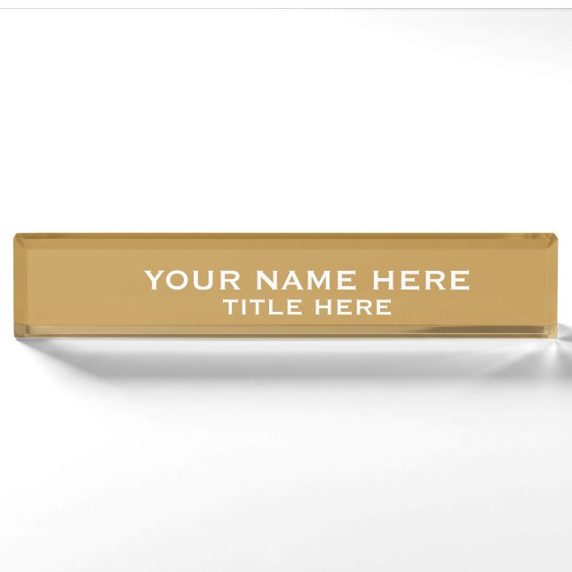 Create Your Own Gold Nameplate (Front)