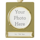 Create Your Own Gold Tone Banner Ornament