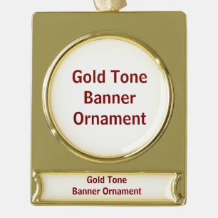 Create Your Own Gold Tone Banner Ornament