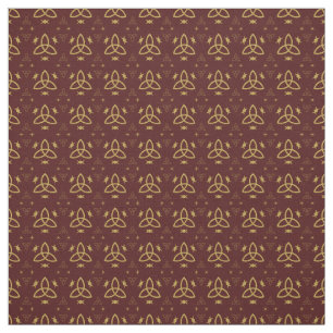 Create Your Own Gold Triquetra Moon Goddess Red Fabric