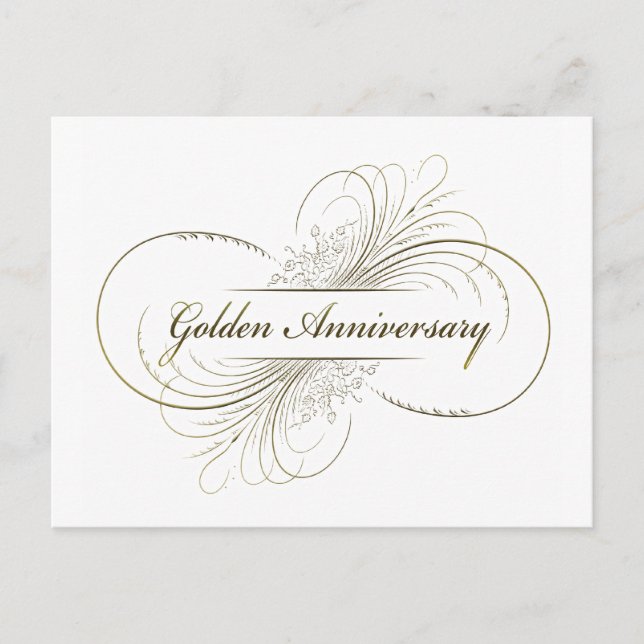 Create Your Own Golden Anniversary Design Postcard (Front)