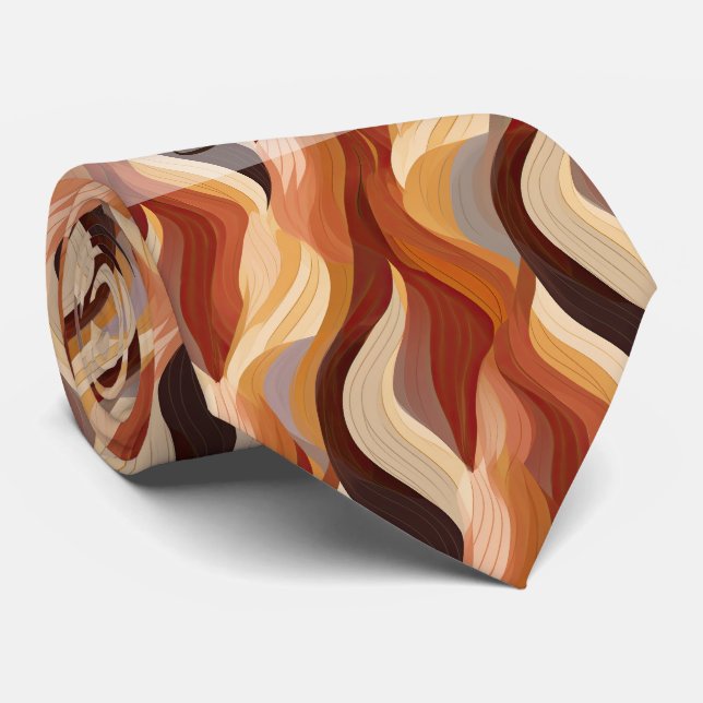 Create Your Own Golden Brown Ombre Waves Tie (Rolled)