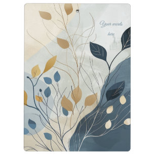 Create Your Own Golden Dusk Floral Minimalist Clipboard