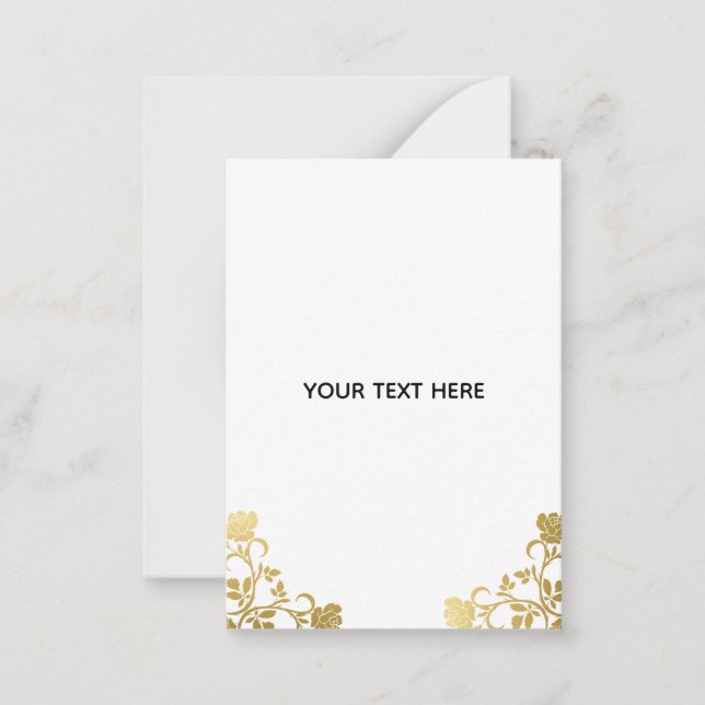Create Your Own Golden Elegant Card (Front)