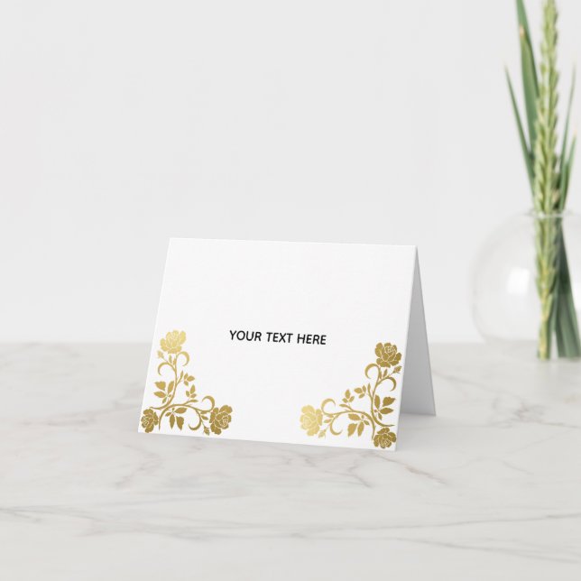 Create Your Own Golden Elegant Card (Front)