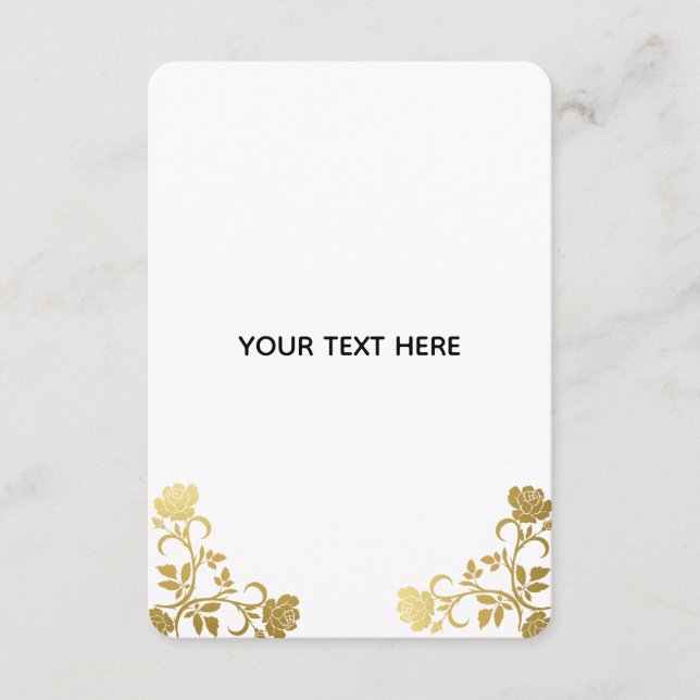Create Your Own Golden Elegant Enclosure Card (Front)