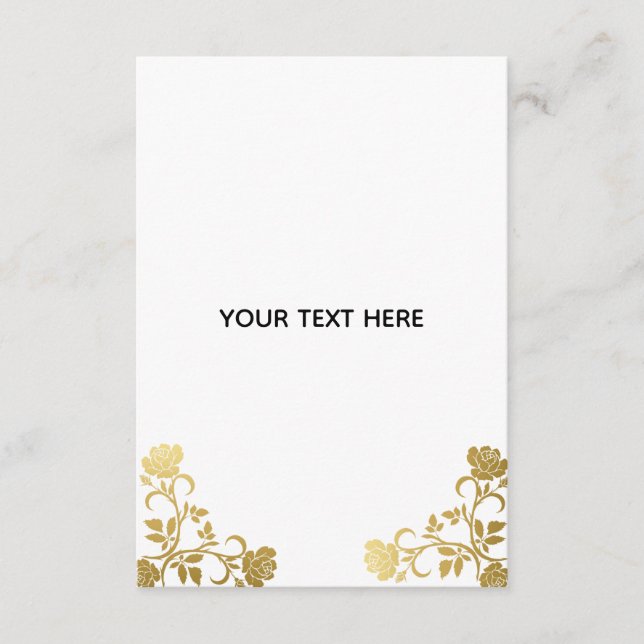 Create Your Own Golden Elegant Enclosure Card (Front)