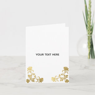 Create Your Own Golden Elegant Thank You Card