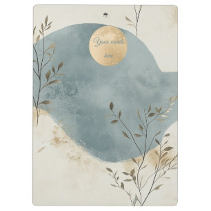 Create Your Own Golden Moon Floral Minimilist Clipboard
