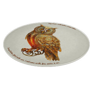 Create Your Own Golden Steampunk Owl Cutting Board