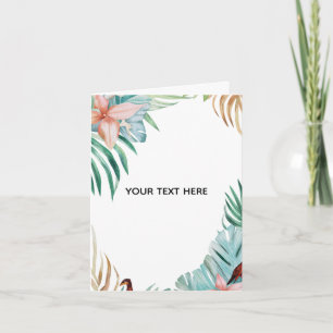 Create Your Own Golden White Elegant Card