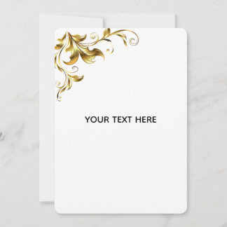 Create Your Own Golden White Elegant Invitation