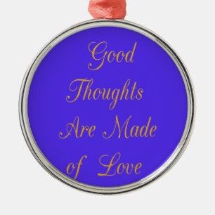 Create Your Own Good Thoughts With Love Metal Tree Decoration