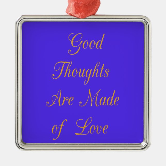 Create Your Own Good Thoughts With Love  Metal Tree Decoration (Front)