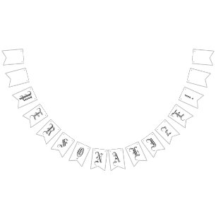 Create Your Own Gothic Party Bunting Flag Banner 