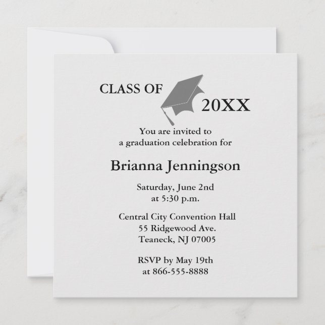 Create Your Own Graduation Invitation 3 (Front)