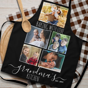 Create Your Own Grandma’s Kitchen 5 Photo Black Apron