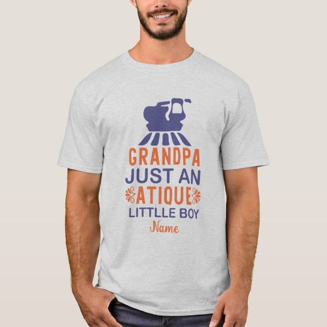 Create Your Own Grandpa Antique Little Boy T-Shirt (Front)