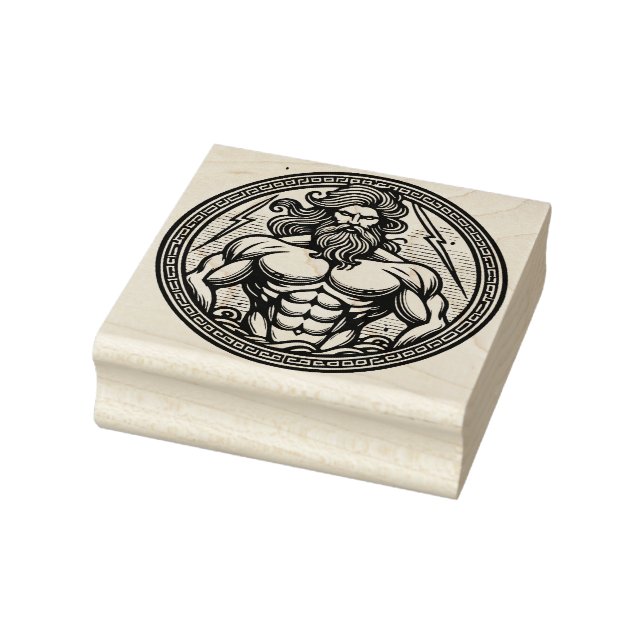 Create Your Own Greek God Zeus Emblem Rubber Stamp (Stamp)