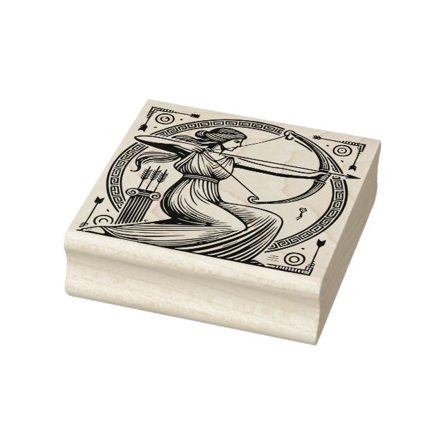 Create Your Own Greek Goddess Artemis Archery Rubber Stamp (Stamp)