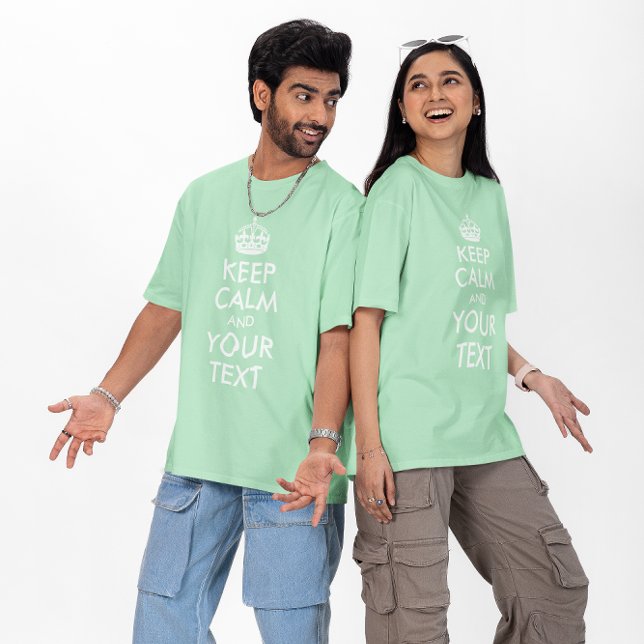 Create Your Own Green and White Keep Calm Tri-Blend Shirt (Create Your Own Green and White Keep Calm Tri-Blend Shirt)