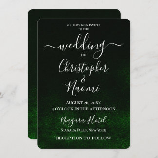 Create Your Own Green Black Texturised Invitation