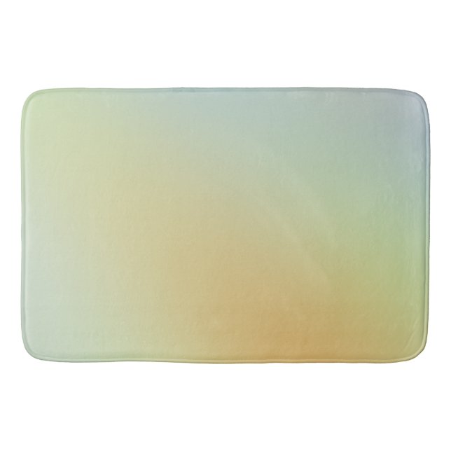 Create Your Own Green Blue Orange Gradient Ombre Bath Mat (Front)