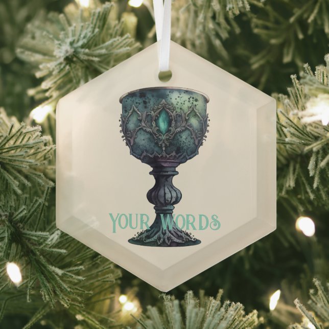 Create Your Own Green Gothic Chalice Glass Tree Decoration (Insitu)