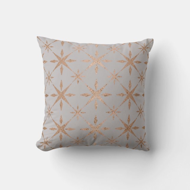 Create Your Own Grey & Gold Stars Cushion (Front)