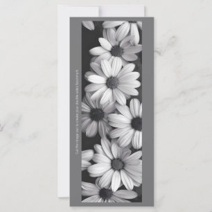 Create Your Own Grey & White Daisies Bookmark