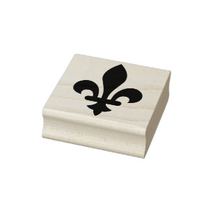 Create Your Own Half Leaved Fleur De Lis Rubber Stamp
