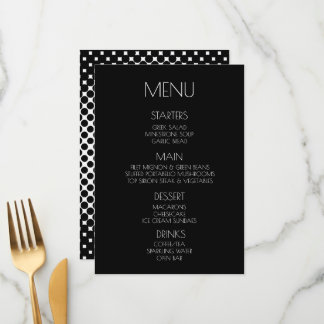 Create Your Own - Halftone Black Menu