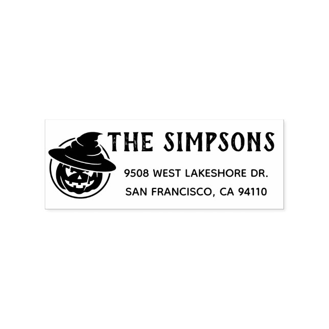 Create Your Own Halloween Return Address Rubber Stamp (Imprint)